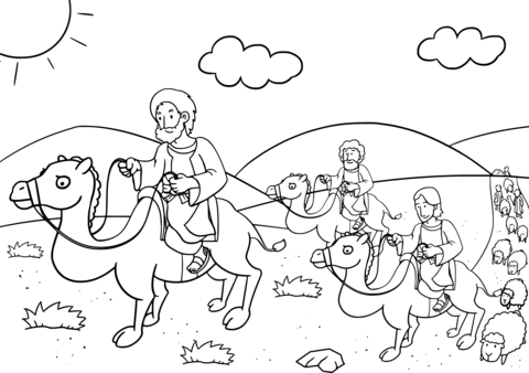 Jacob Returns To Bethel Coloring Page